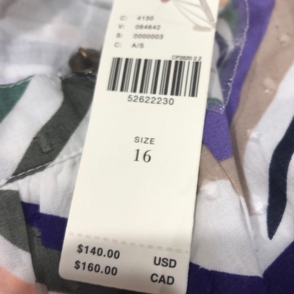 Anthropologie Faustina Dress 16 Colorful Midi Marbled Striped Preppy Chic Retro - Picture 14 of 15